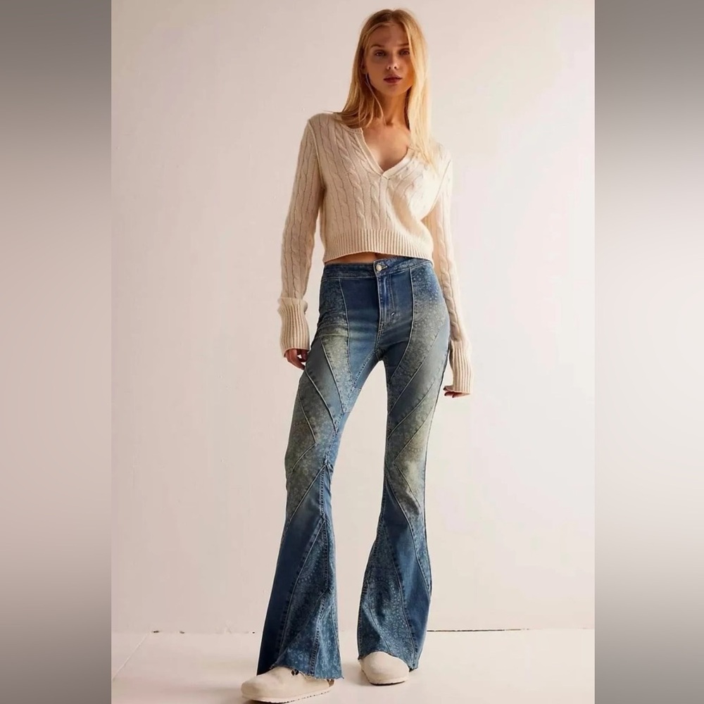 We the Free Mermaid Mid Rise Flare Jeans